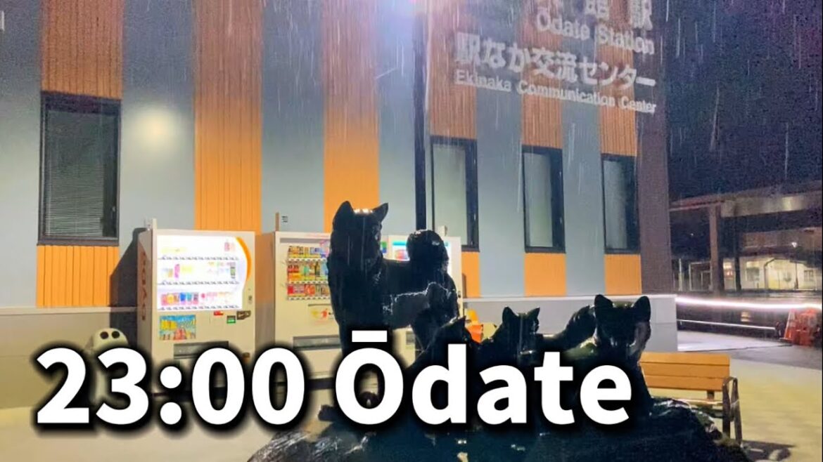 Mid night Ōdate station, Akita Japan🇯🇵 Mid night Ōdate station, Akita Japan🇯🇵