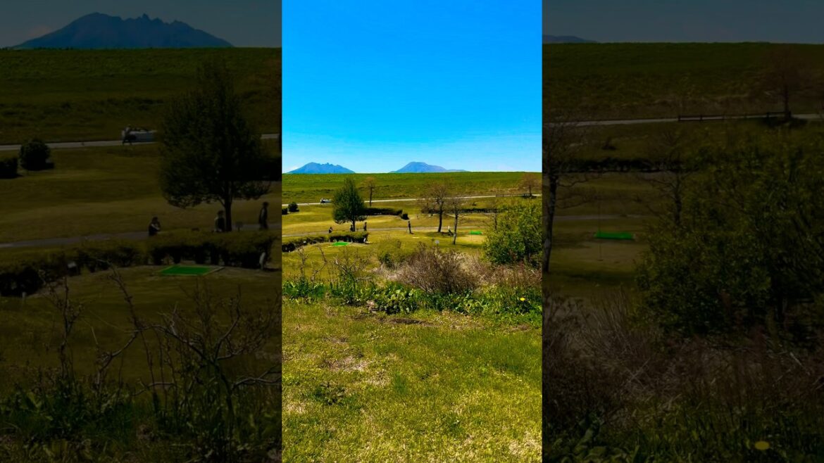 I enjoyed gateball with my son for the first time#japan #kumamoto#travel #trip#aso#shorts