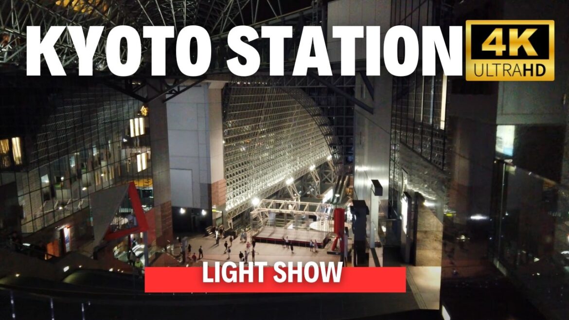 Kyoto Staton Walking tour and Light Show | 4K Walking Tour Kyoto Staton Walking tour and Light Show | 4K Walking Tour
