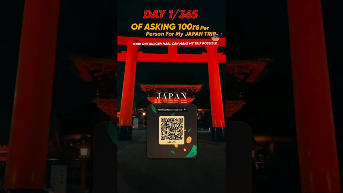 Collecting ₹0 / 2 Lakh for My Dream Japan Tour 🇯🇵✨ | Help me to travel 🧳 | #japan #travel #trending