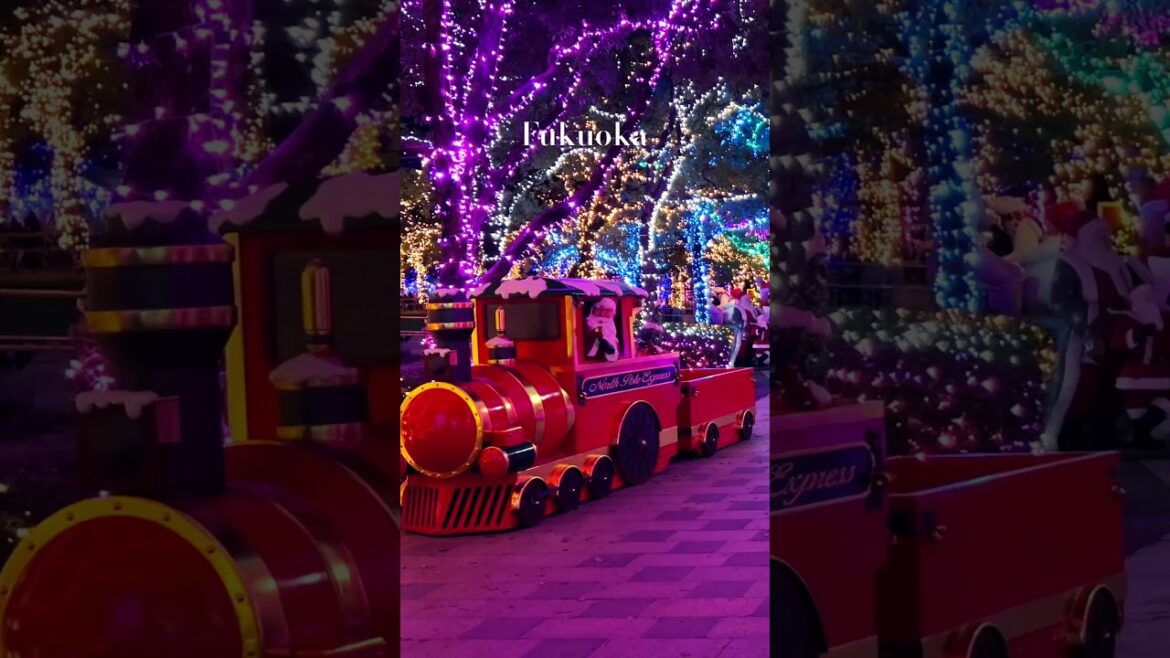 Experience Japan's Most Magical Christmas in Fukuoka! #japan #kyushu #fukuoka #shorts