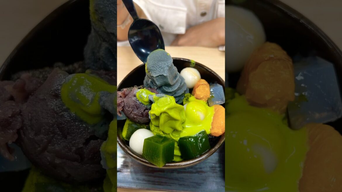 Delicious Japanese Matcha Dessert - Bangkok Street Food - Ploysai Coffee