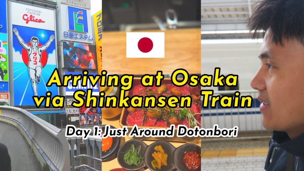 My First Shinkansen Train Ride to Osaka + Casual Tour Around Dotonbori Area for Day 1 in Osaka