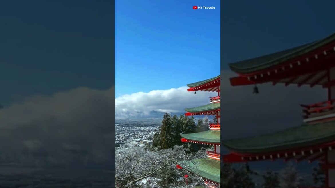 Hidden Gem with Mount Fuji Views 🗻❤️ | Chureito Pagoda | Travel Video 4K #shorts Hidden Gem with Mount Fuji Views 🗻❤️ | Chureito Pagoda | Travel Video 4K #shorts