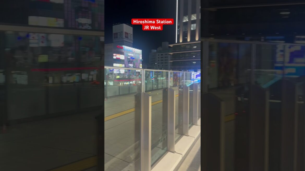 An evening walk around Hiroshima Station #travel #japan #hiroshima #railwaystation #walkingaround