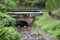 The Anshukawa aqueduct bridge stands in Kyoto's Yamashina Ward on May 18, 2025, where the First Canal crosses the Anshoji River. It was built in 1890. (Mainichi/Yoko Minami)