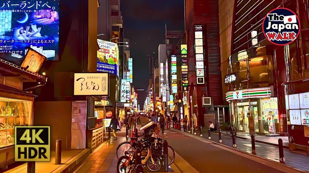 Kitashinchi to Osaka Station: Umeda’s High-End Nightlife District | Walking Tour | 4K | HDR