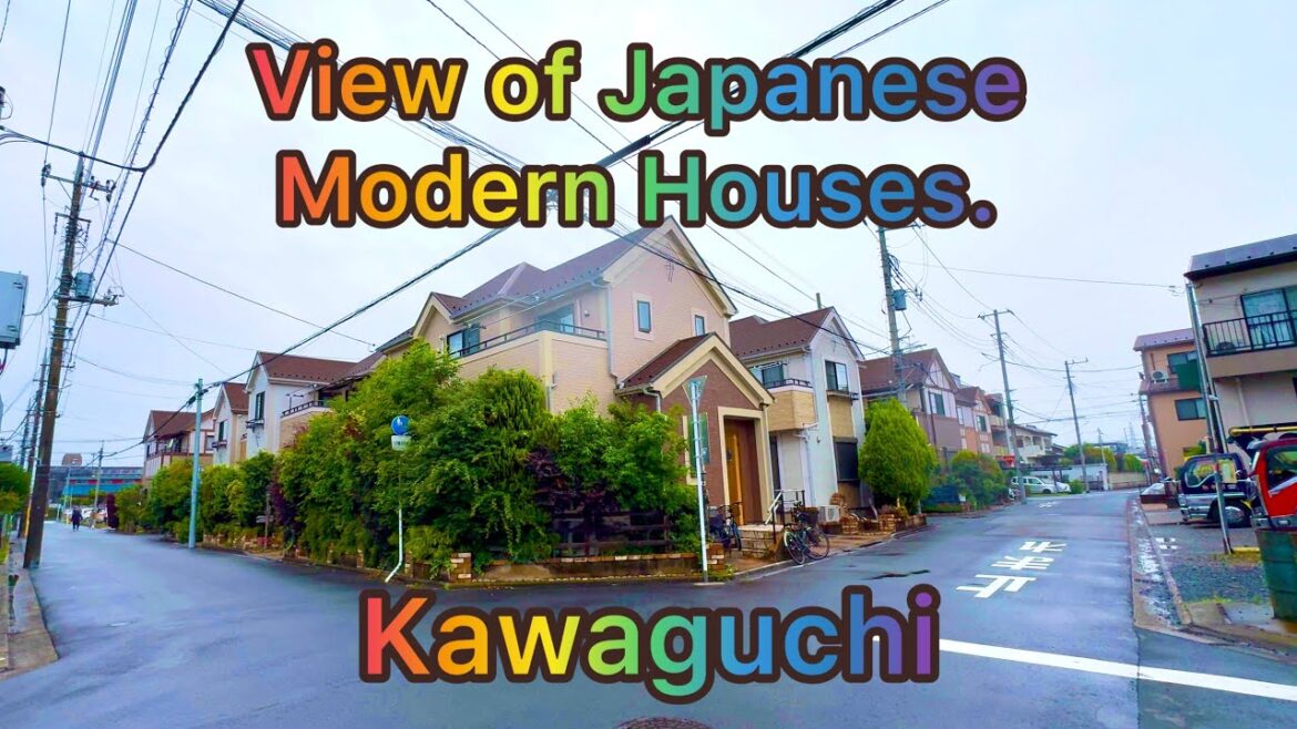 4K Walking Tour in Suburbs. Wonderful View of Modern & Small Houses in Japan.