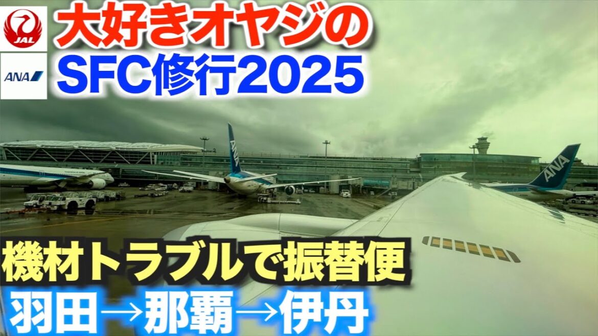 【SFC修行2025】機材トラブルで搭乗できなかった区間。振り替えてもらった羽田→那覇→伊丹　あえて東京まで飛行機で行かずケチって夜行バス。SFC修行最後の那覇へ！