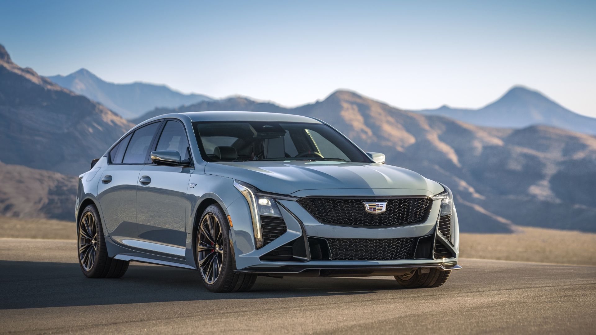 Front 3/4 shot of a 2025 Cadillac CT5-V Blackwing