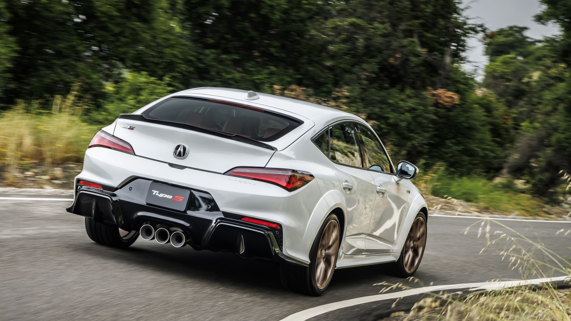 Rear 3/4 shot of a 2024 Acura Integra Type S