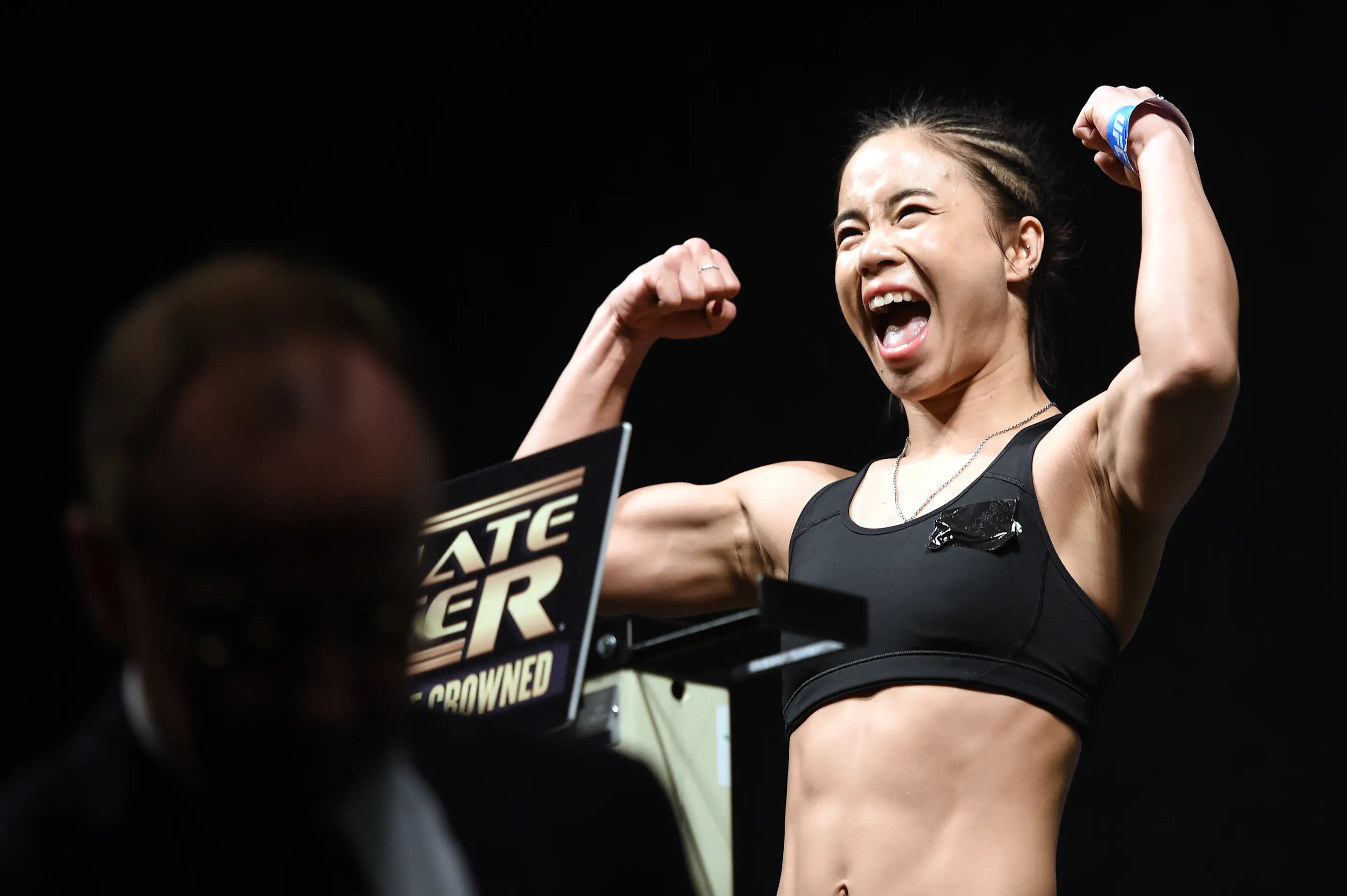 Las Vegas, CA - December 11:Seo Hee Ham during weigh-ins for the TUF 20 Finale at the Palms Casino Resort in Las Vegas, Thursday, December 11, 2014. (Photo by Hans Gutknecht/MediaNews Group/Los Angeles Daily News via Getty Images)