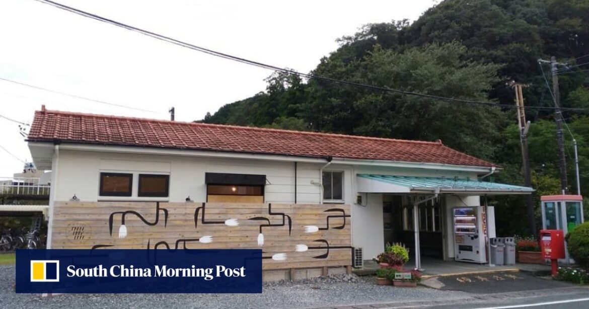 In rural Japan, railway stations and empty properties repurposed to serve tourists