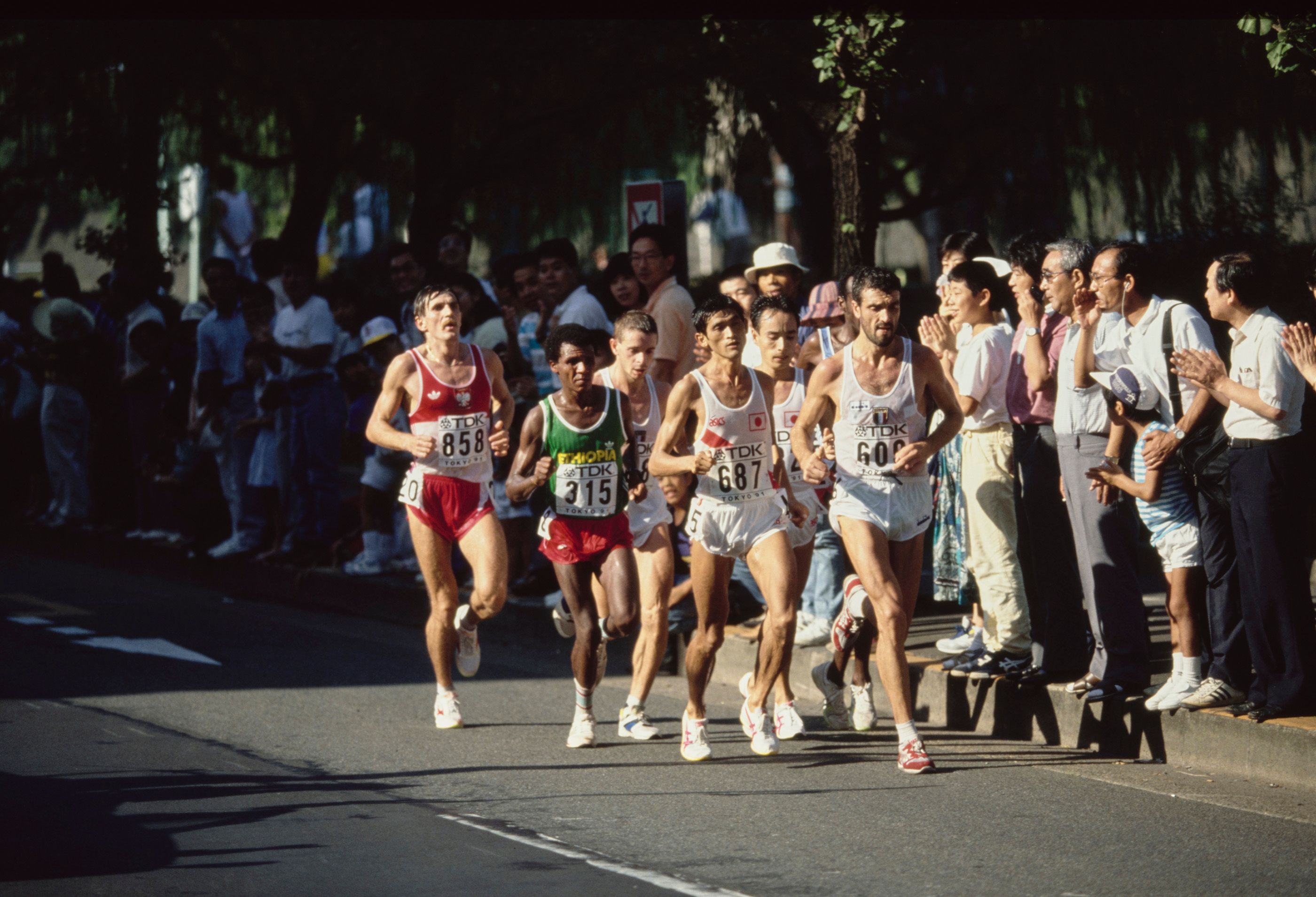 Hiromi Taniguchi in the marathon at the 1991 World Championships in Tokyo