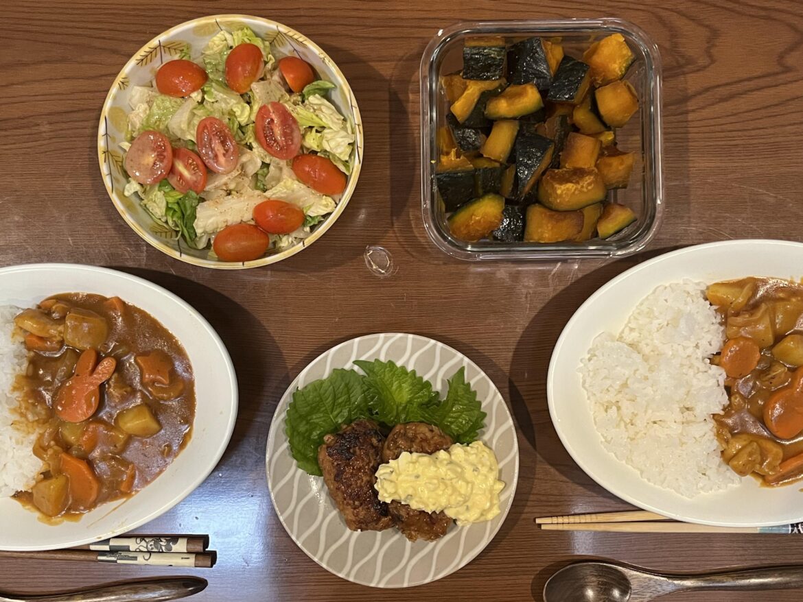 curry, tsukune, and kabocha for dinner! curry, tsukune, and kabocha for dinner!