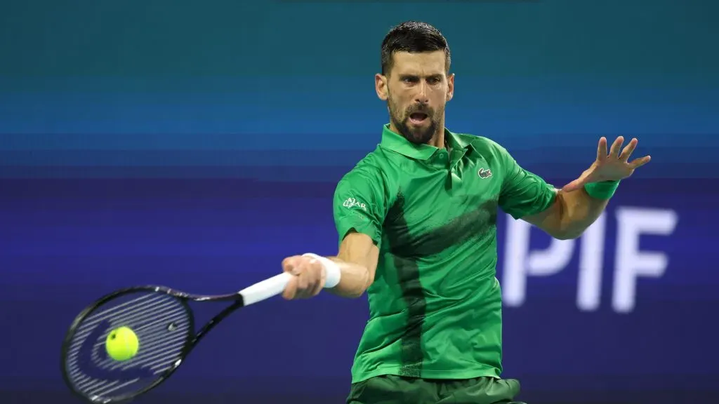 Novak Djokovic during the Miami Open (Getty Images)