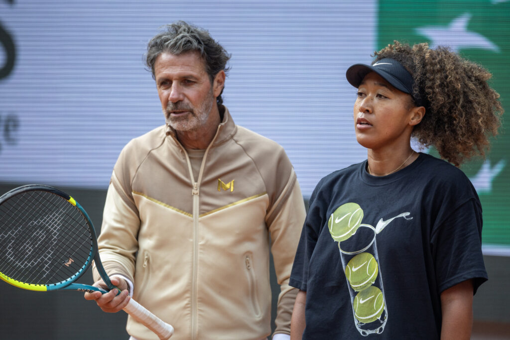 Patrick Mouratoglou and Naomi Osaka training together ahead of the 2025 French Open