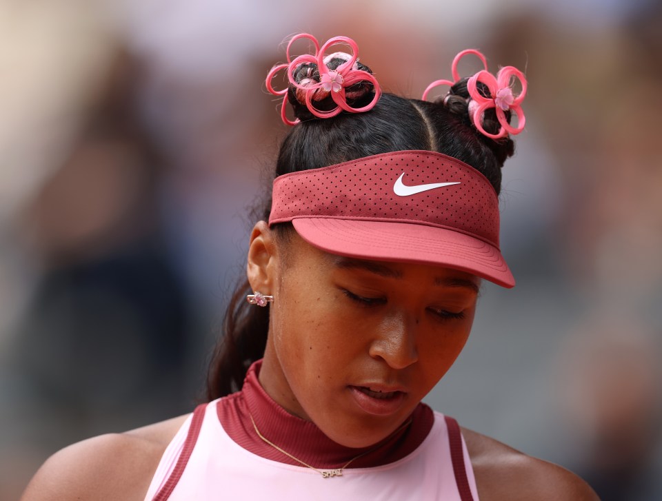 Naomi Osaka won the first set but lost the following two against Badosa