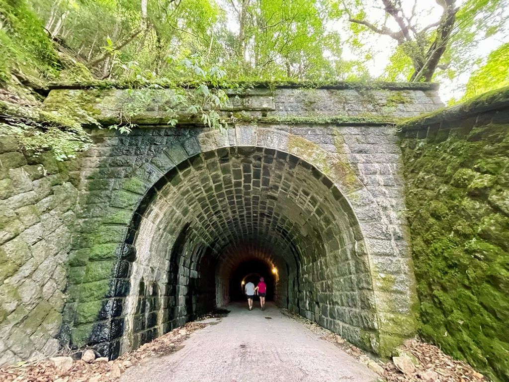 Walking through Amagi Tunnel