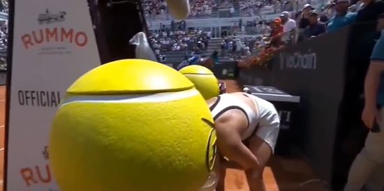 Stearns threw up immediately after beating Osaka in Rome