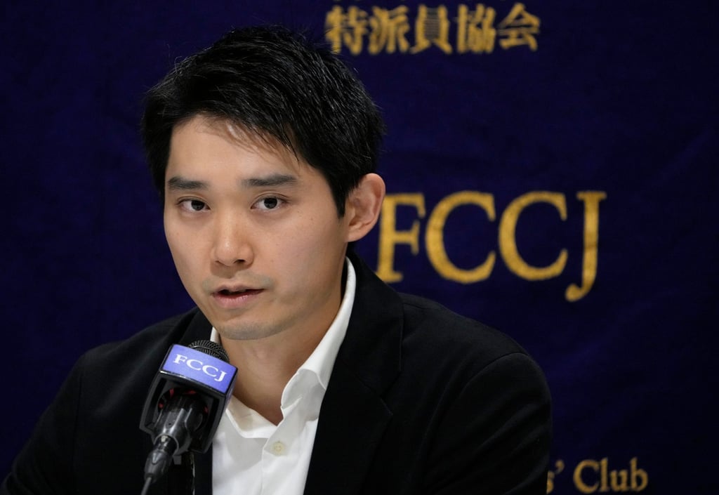 Teppei Kasai of Human Rights Watch speaks at a press conference in Tokyo in 2023. Photo: EPA-EFE
