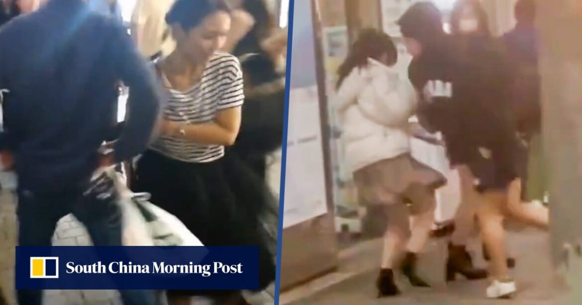 Japan ‘bumping gang’ deliberately collides with pedestrians, mostly women, to vent frustrations Japan ‘bumping gang’ deliberately collides with pedestrians, mostly women, to vent frustrations