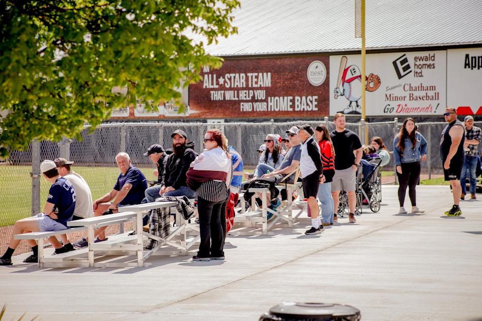 Fans in attendance at a Chatham-Kent Barnstormers game in Chatham, Ont.