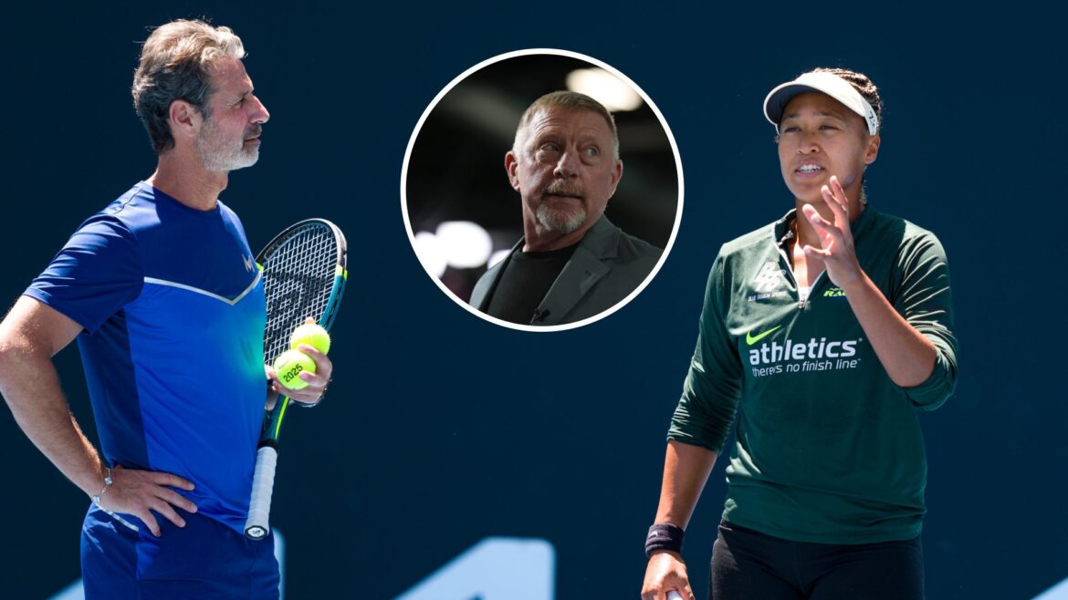 Patrick Mouratoglou and Boris Becker react after Naomi Osaka wins her first ever clay title Patrick Mouratoglou and Boris Becker react after Naomi Osaka wins her first ever clay title