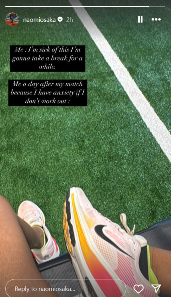 Naomi Osaka Instagram story @naomiosaka