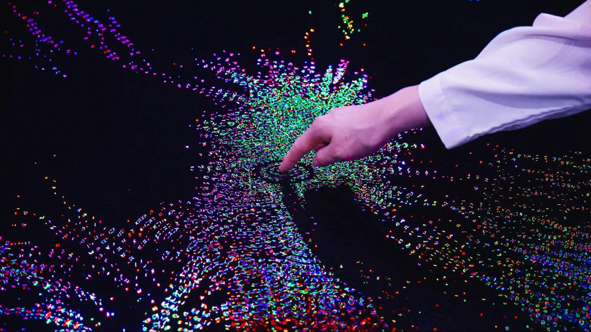 teamLab Biovortex Kyoto interactive art