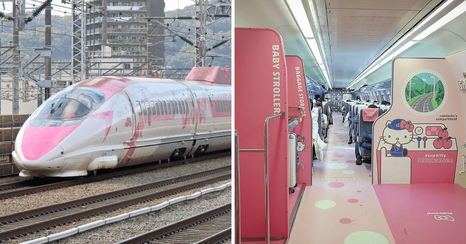 themed train japan hello kitty shinkansen