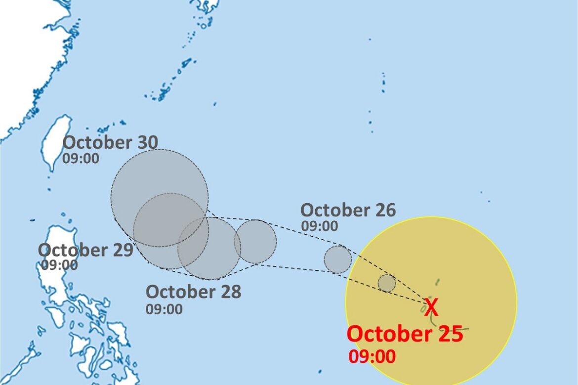 Large Typhoon Kong-rey Emerges near Marianas Islands, Expected to Move Closer to South of Okinawa on Wednesday Large Typhoon Kong-rey Emerges near Marianas Islands, Expected to Move Closer to South of Okinawa on Wednesday