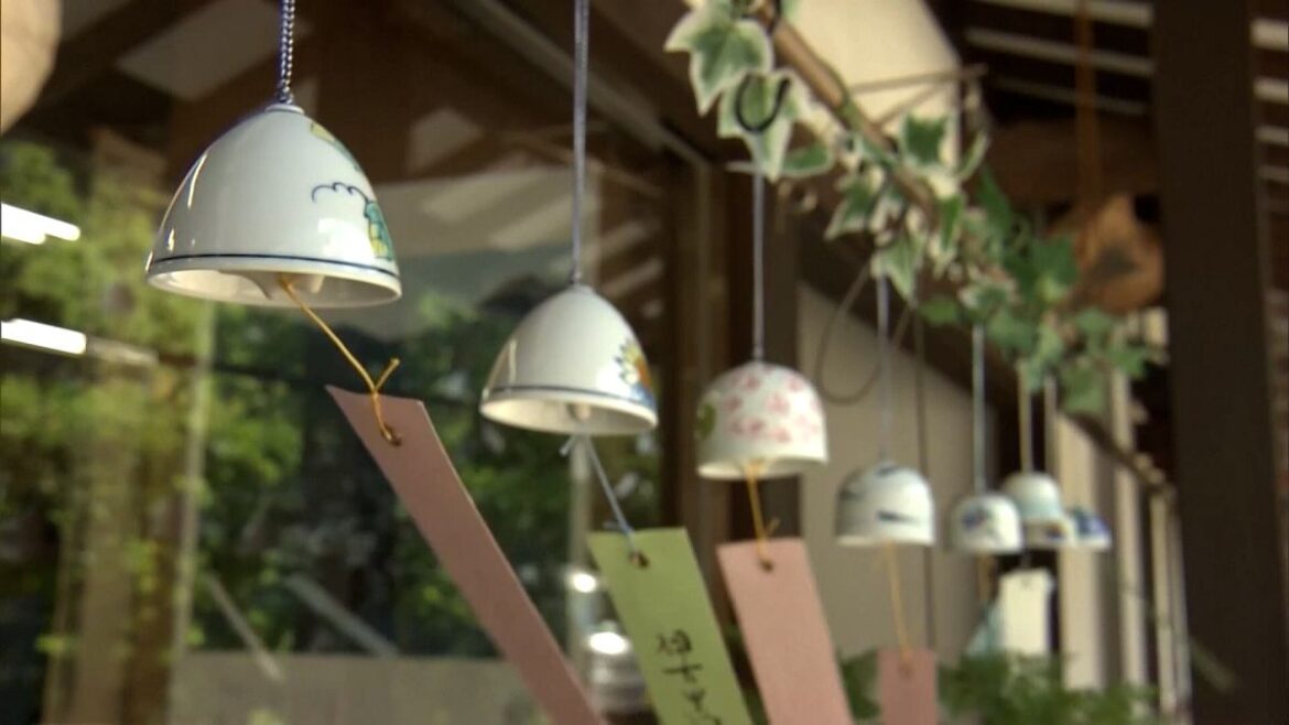 Video. Porcelain wind chimes ring in summer in Japanese pottery town