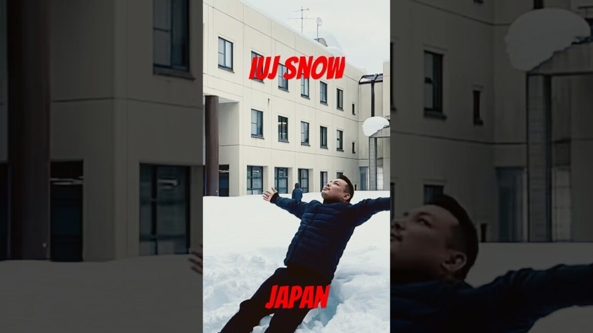 Jumping on Snow #iuj #japan #niigata #winter #snowfall