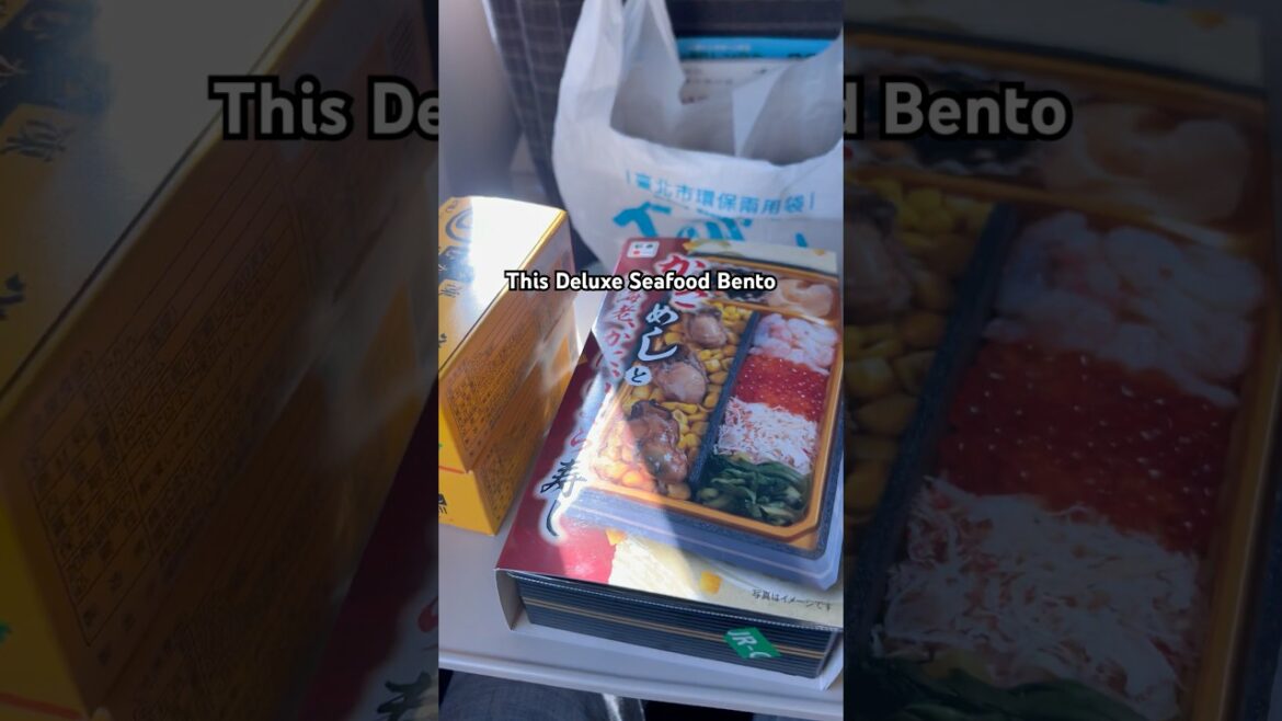 Super packed bullet train bentos! #japan #shinkansen #travel #japanesefood #seafood #train #bento