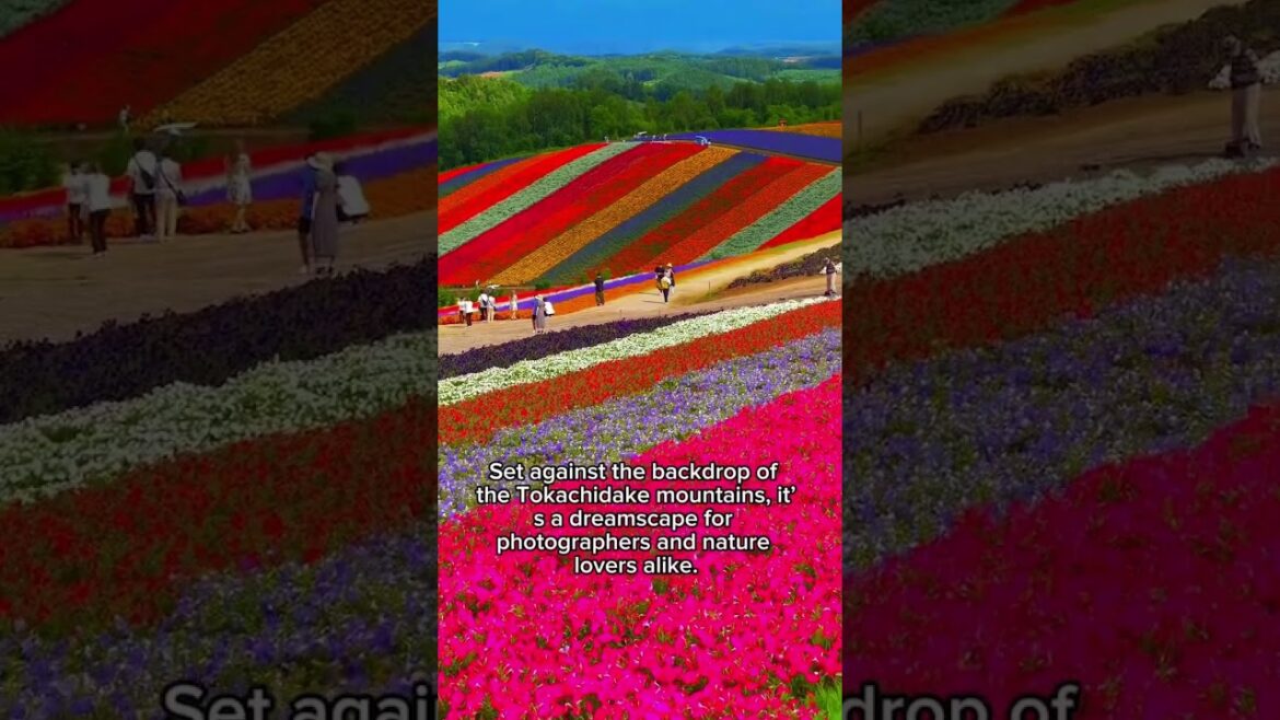 Shikisai no Oka 🌸 Japan’s Most Colorful Flower Hill #shorts