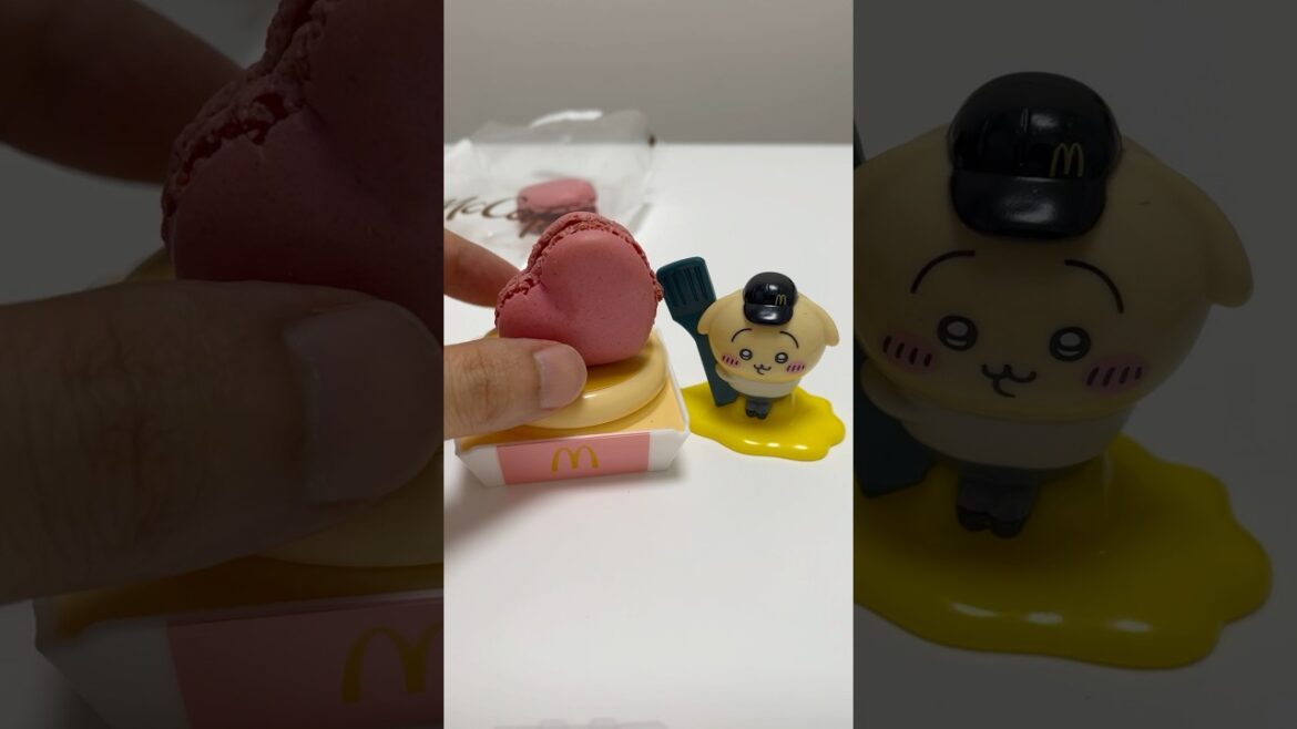 Mcdonald’s Sweets Heart Macaron Strawberry with Chiikawa Freebie #shorts Mcdonald's Sweets Heart Macaron Strawberry with Chiikawa Freebie #shorts