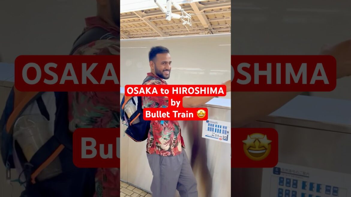OSAKA to HIROSHIMA by Bullet Train 🚄 #shorts #bullettrains #japan #trending #youtubeshorts #video