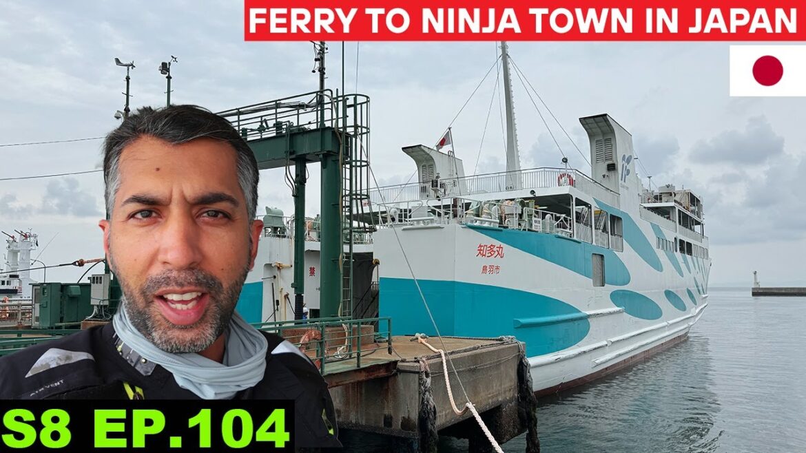 First Ferry in Japan to Small Villages and Ninja Town 🇯🇵 S8 EP 104 | Pakistan to Japan Motorcycle