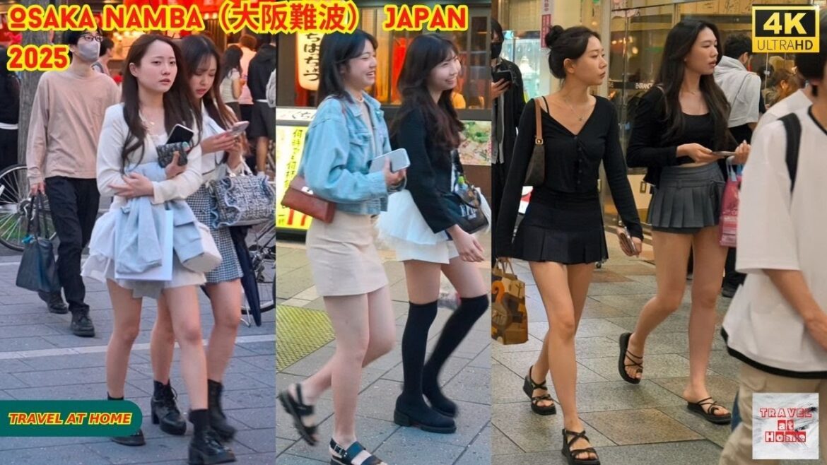4K HDR Japan travel 2025 | Walk in Osaka Namba（大阪難波）Japan | Relaxing Natural City ambience