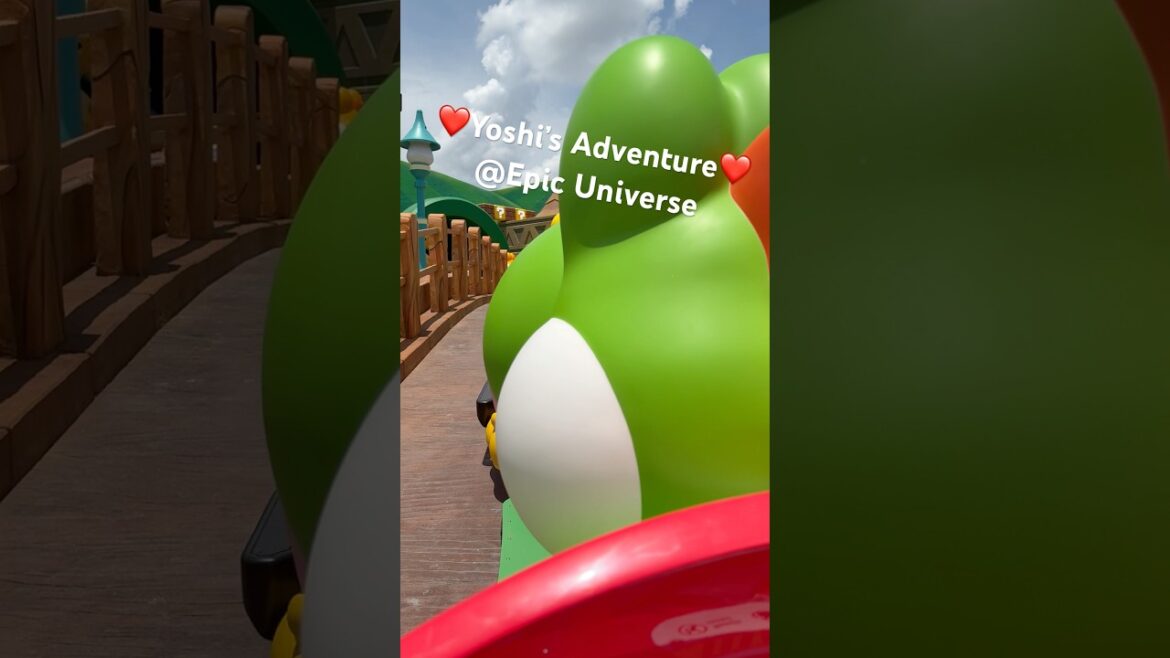 ❤️Yoshi’s Adventure at Universal Epic Universe❤️ #fun #yoshi #nintendo #epicuniverse #ride  #shorts