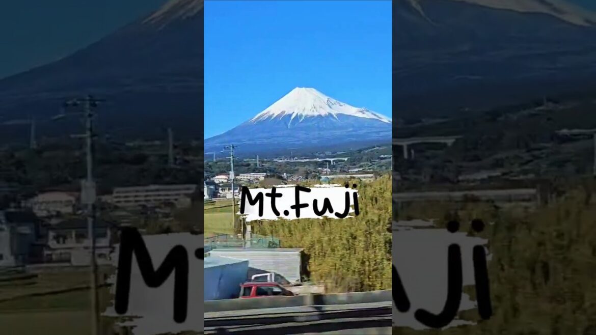 🎥 Mt. Fuji view from a Tokaido Shinkansen bullet train in Japan.