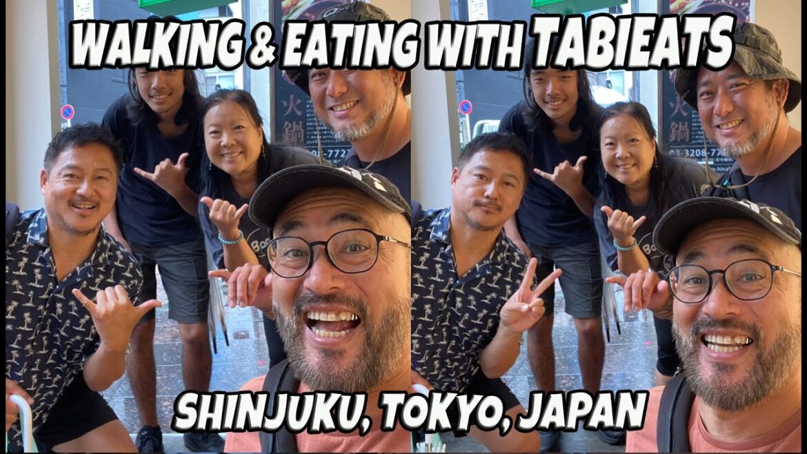 Walking & Eating with TabiEats in Shinjuku | TsuruTonTan | Rainy Day in Tokyo | Shinichi & Satoshi