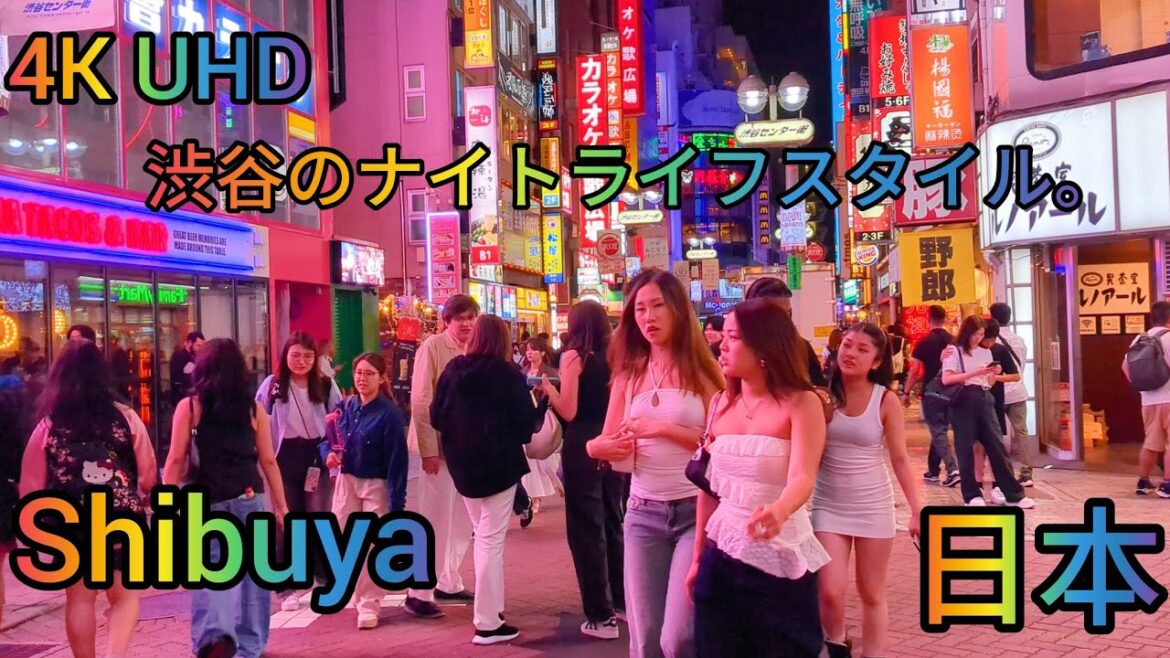 [4K] Shibuya Evening Walking Tour. Tokyo, Japan.