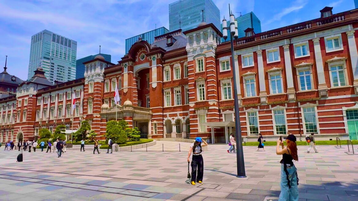 [4K] Walking Tour From Tokyo Station to Jingu Gaien Ginkgo Avenue Aoyama. Japan