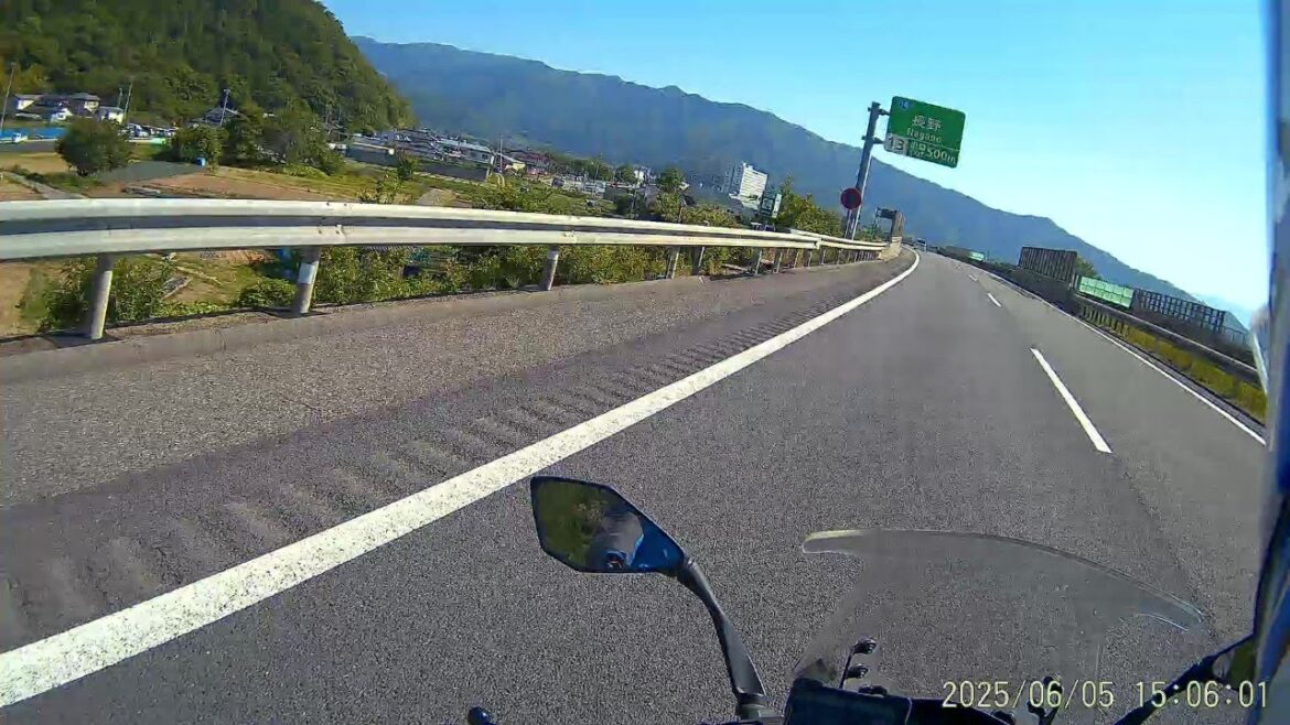 🚗上信越道 長野IC〜松仙閣🏨までの道をバイクで走行🎥｜駐車場＆道幅チェックに便利！