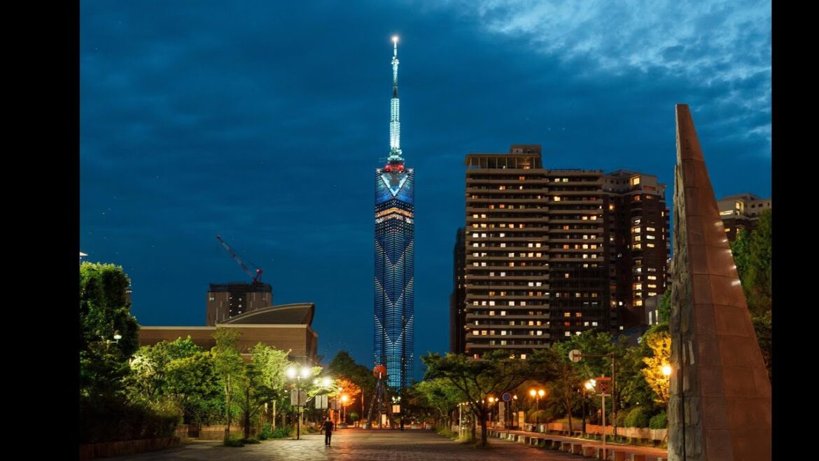 Fukuoka Tower Time-lapse Photography 福冈塔前🏙
