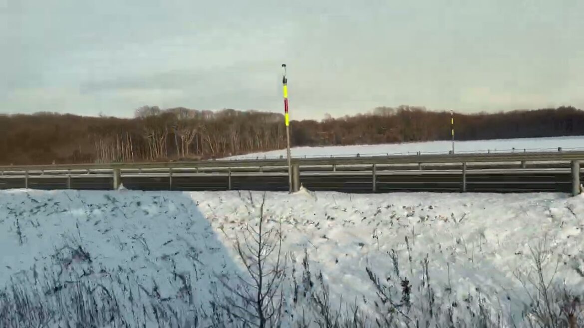 Hokkaido - On the way to Furano by bus, just outside New Chitose Airport - 15 Dec 2024