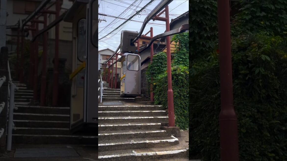 Slope transfer system in residential area of Nagasaki City #travel #statetransport #japan