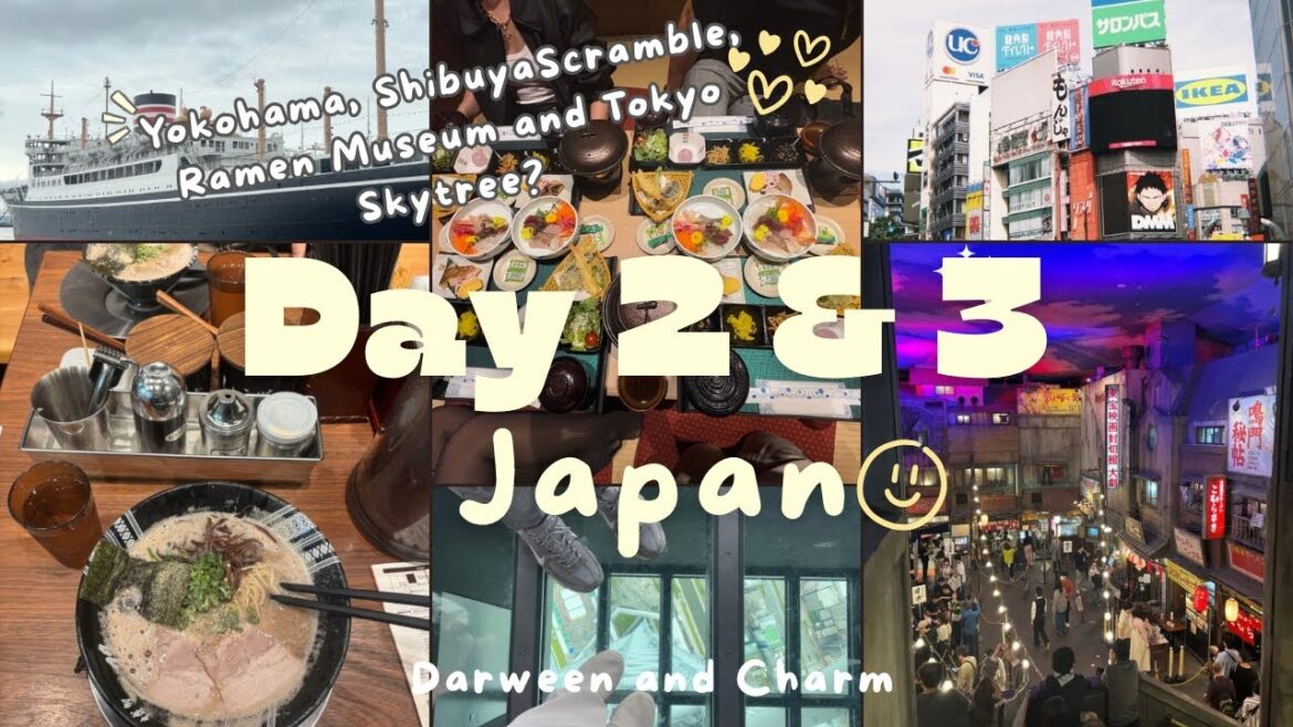 🇯🇵 Japan Travel Vlog Day 2 & 3 | Yokohama, Ramen Museum, Shibuya, Tokyo Skytree & More!